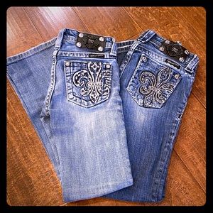 Lot of little girl miss me jeans size 8